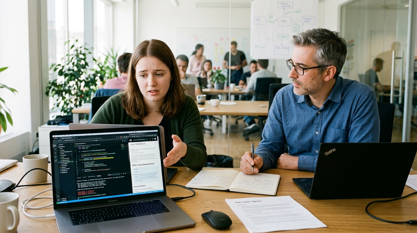 Обложка статьи: AI и начинающие разработчики: помогает ли он расти или мешает учиться